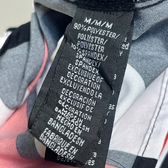 Fresh Prints of Bel-Air Drill Company Red White Black Button Up Shirt Medium - Picture 4 of 4